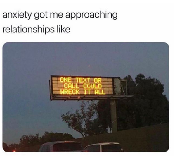 one text or call could end it all anxiety meme