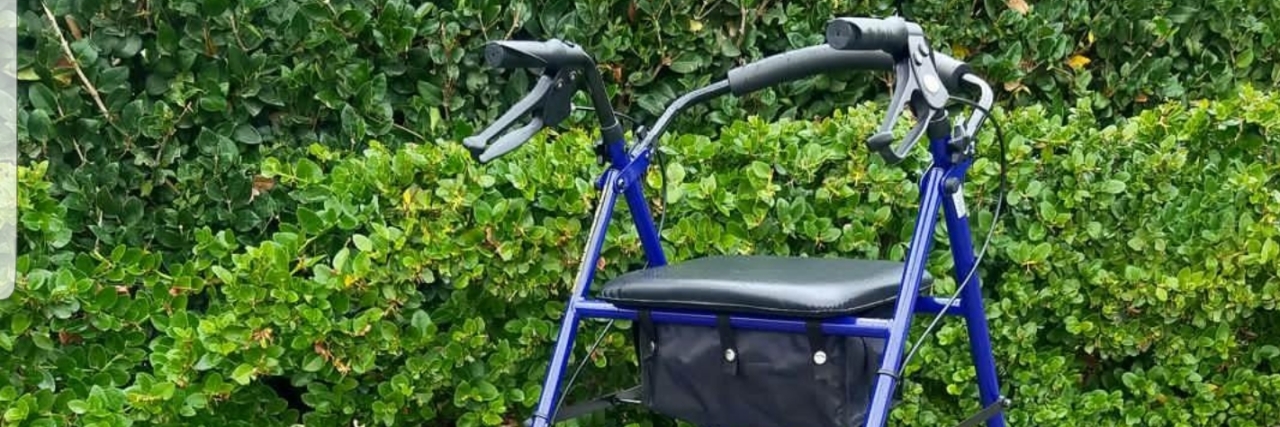 When I Realized I Needed a Walker as a 20-Something A photo of the writer's walker outside.