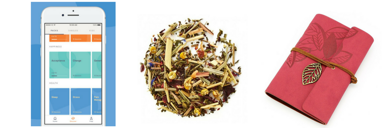 16 Products That Help People Struggling With Painsomnia headspace app, davids tea and journal