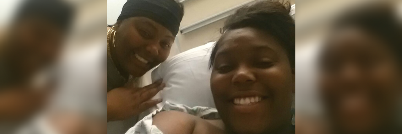 mother and daughter in the hospital
