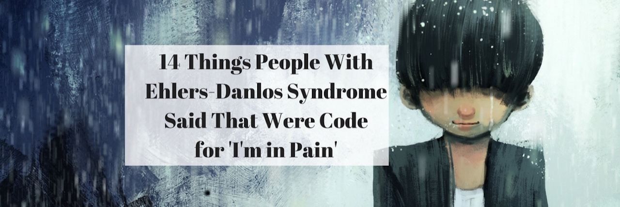 14 things people with ehlers danlos said that were code for im in pain with watercolor of man
