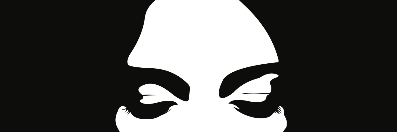 Learning to Talk About Your Own Death With Illness black and white illustration of a woman's face with her eyes closed