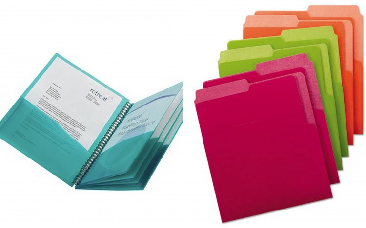 file folders in different colors