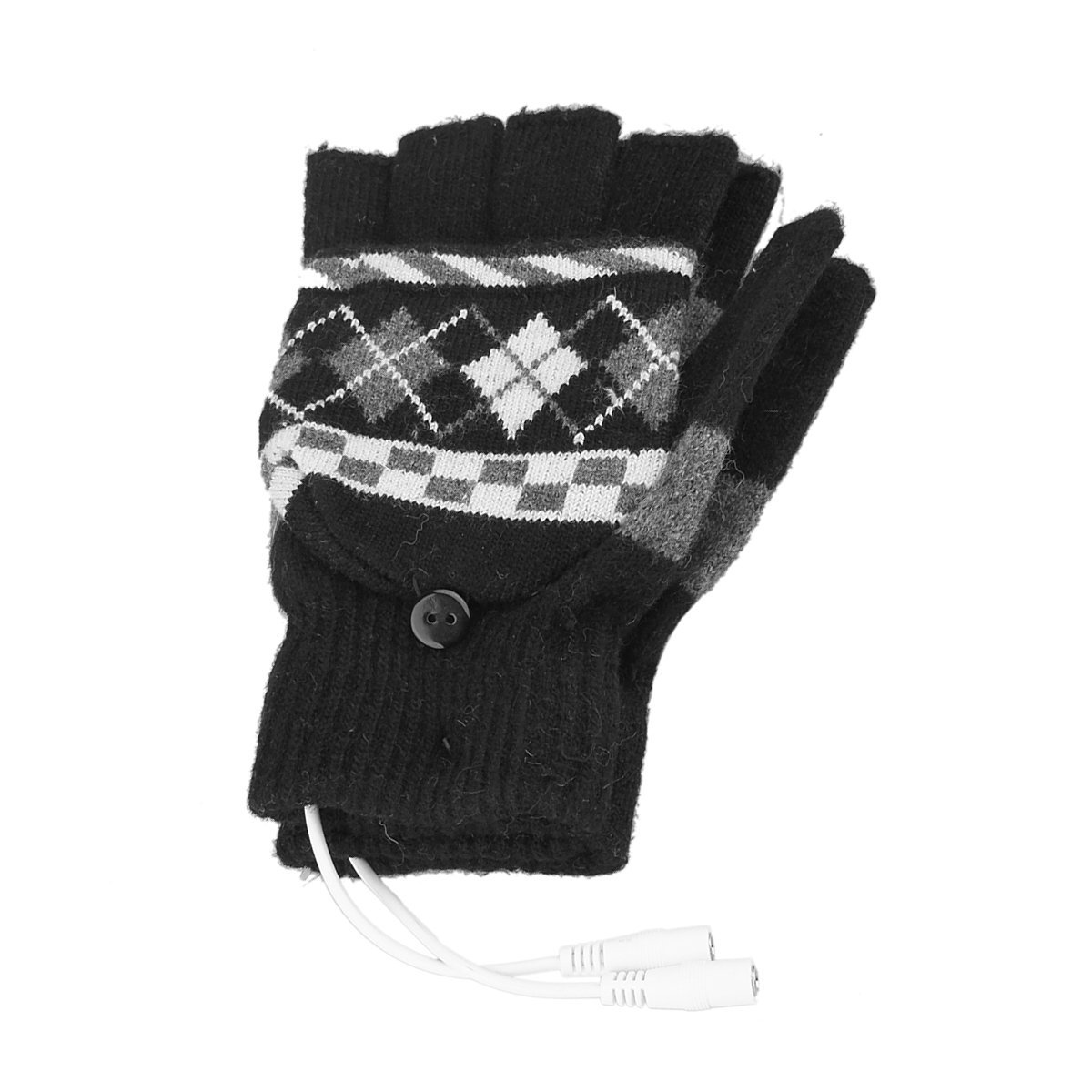fingerless heated gloves