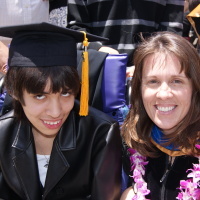 Savannah and her mother during Savannah's graduation