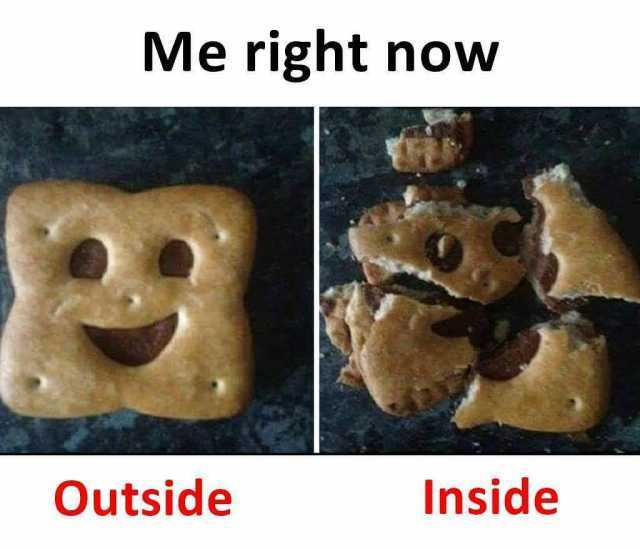 me on the outside vs. me on the inside