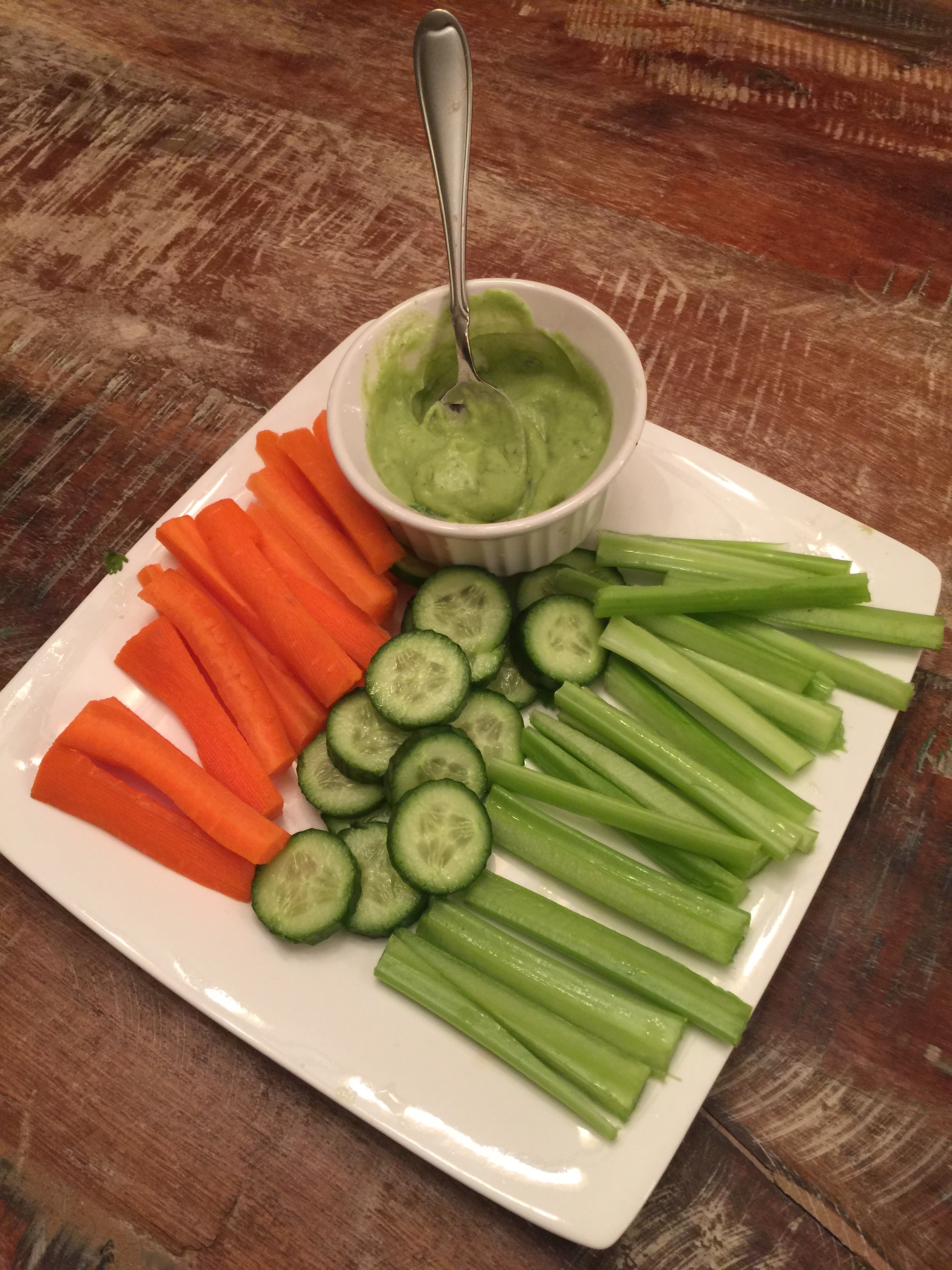 plate of carrots and celery