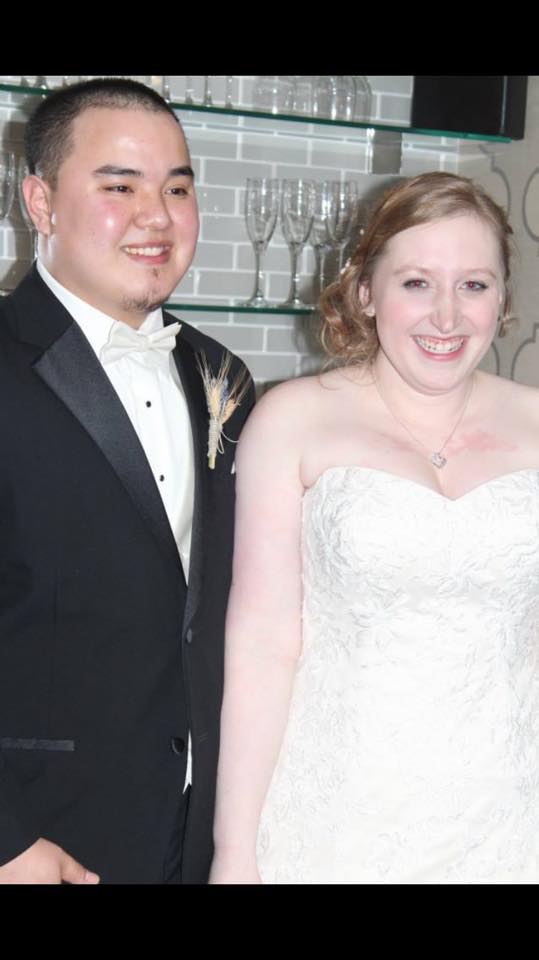 Christine and Thanh at their wedding.