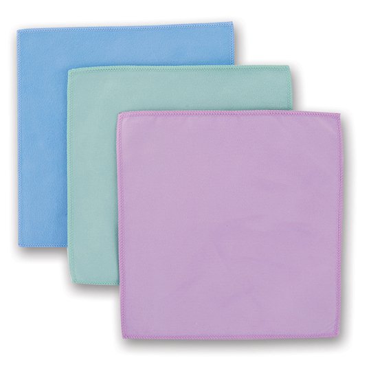 Norwex Makeup Removal cloth set with a blue, green and purple towel