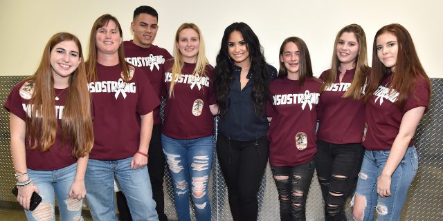 Demi Lovato and students who survived the Parkland shooting