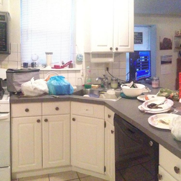 messy kitchen