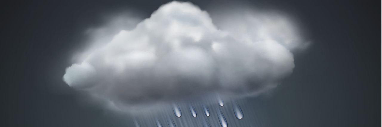 Worrying About Getting Sick Again With Chronic Illness single rain cloud