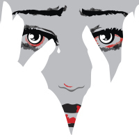 Unhappy woman cries covering face with hands.