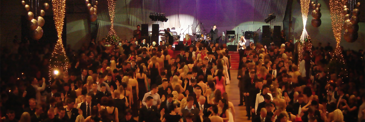 People dancing at a party. Tim Tebow Foundation Night to Shine.