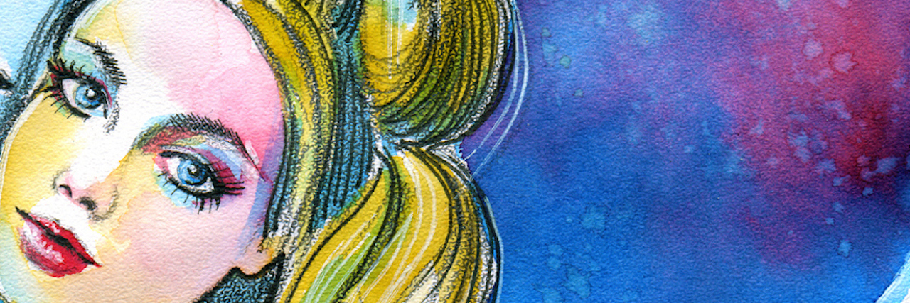 When You Don't 'Look' Like You Were Abused Watercolor girl with the raven on his shoulder