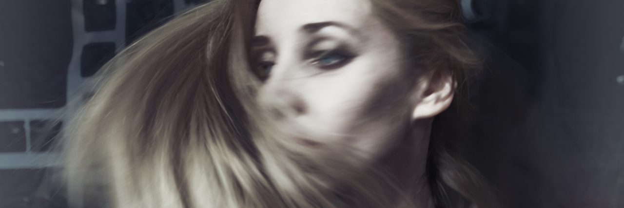 The Moment Bipolar Mania Strikes Studio portrait of a beautiful young blonde woman