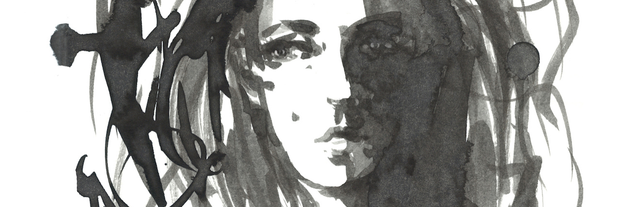 Depression: What Is the Meaning of Life? messy sketch of a woman