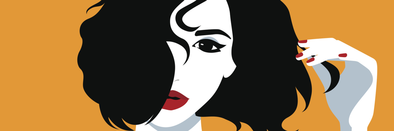 How I Challenge Self-Abuse and Negative Thoughts Vector illustration of the beautiful young girl holding her unruly black hair