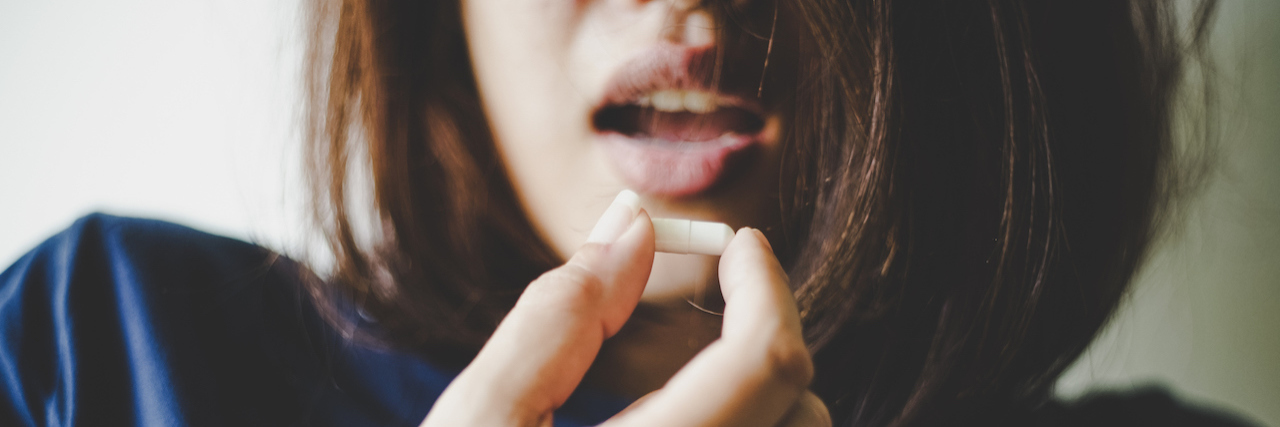 #MedsWorkedForMe Starts After Antidepressant Study A woman taking medication