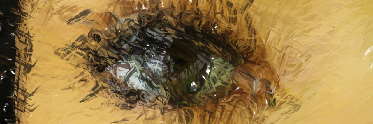 How I Learned to Treat My Anxiety illustration of a woman's eye