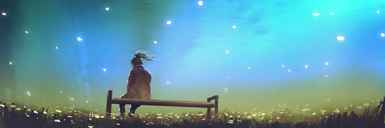 What My Dad's Suicide Taught Me About Death A woman sitting on a bench