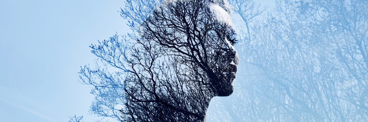Reasons I Believe My Dissociative Disorder Is Real double exposure of woman in profile and trees