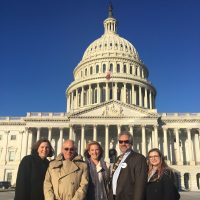 Angelica Heidi Brehm with Dr. Rapoport, Katie Golden, Dr. Cowan, and Ellie Donner-Klein in front of the U.S. Capitol.