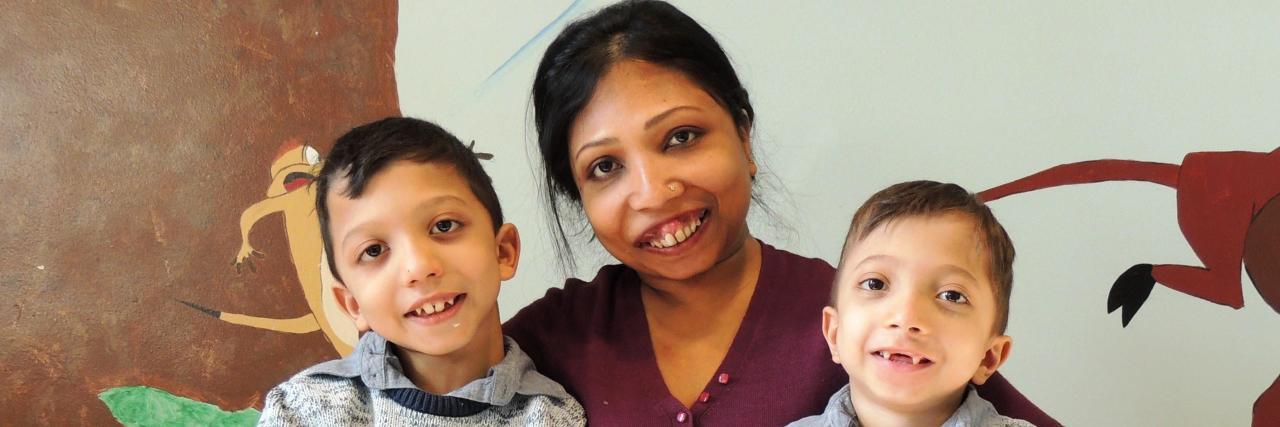 neena and her two sons.