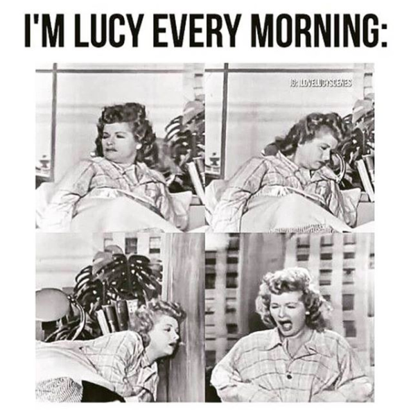 I'm Lucy every morning