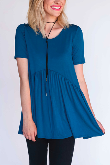 agnes and dora blue tunic top