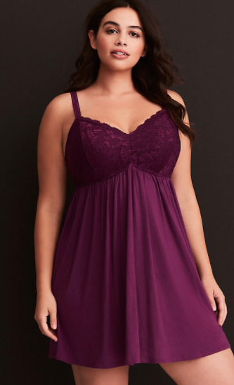 purple chemise night dress