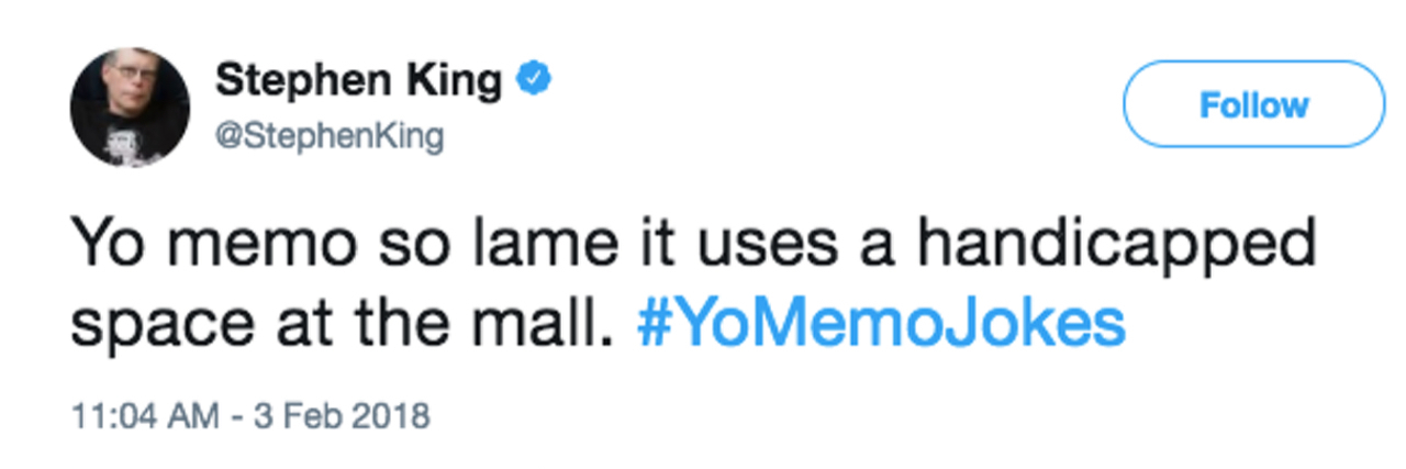 Stephen King Tweets 'Offensive' Disability Joke, Defends Himself