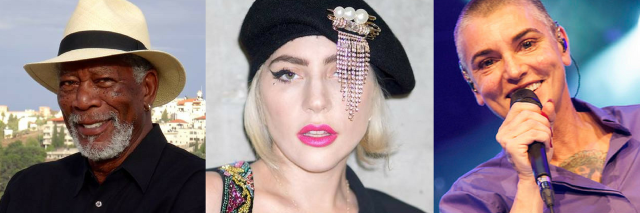 13 Celebrities With Fibromyalgia Morgan Freeman, Lady Gaga and Sinead O'Connor. all live with fibromyalgia