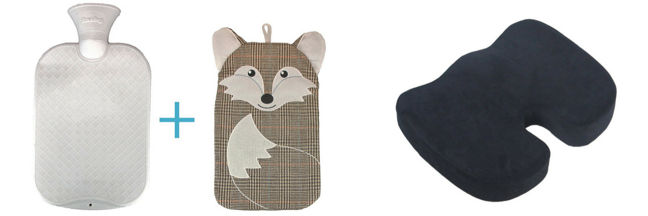 14 Pain Relief Products People With Endometriosis Swear By hot water bottle and cover, and pelvic seat cushion