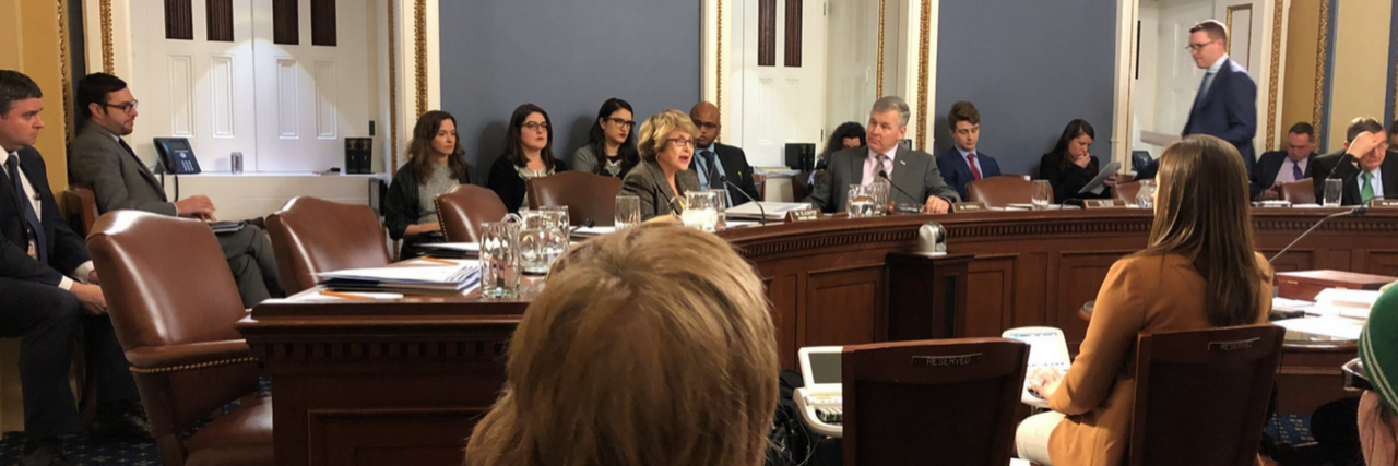 Disability Advocates Protest H.R. 620 During House Committee Meeting House Committee hearing for HR620