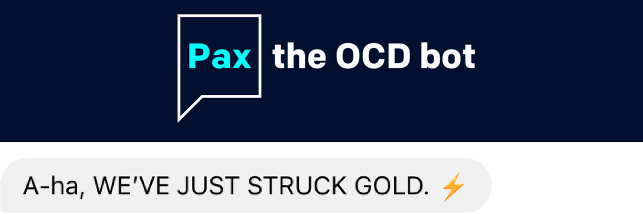 'Pax' Is a Chatbot for People Who Have OCD and Intrusive Thoughts Pax logo and chat