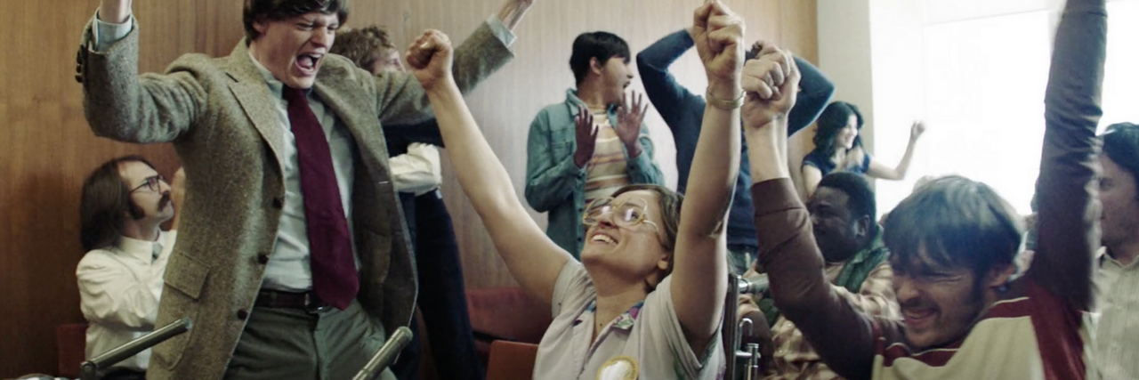 'Drunk History' Highlights Section 504 Sit-Ins for Disability Rights Still from "Drunk History" civil rights episode