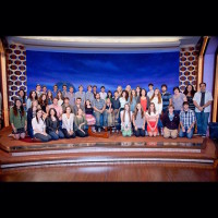 interns for the Conan O'Brien show on set