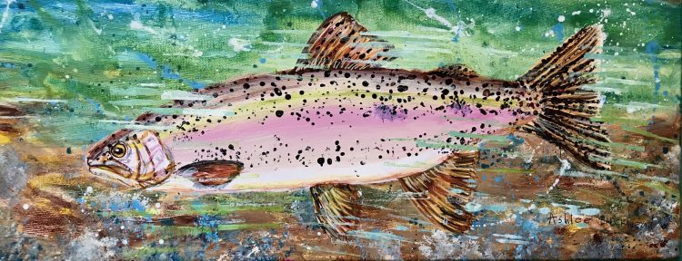 Painting of fish by Ashlee Birckhead