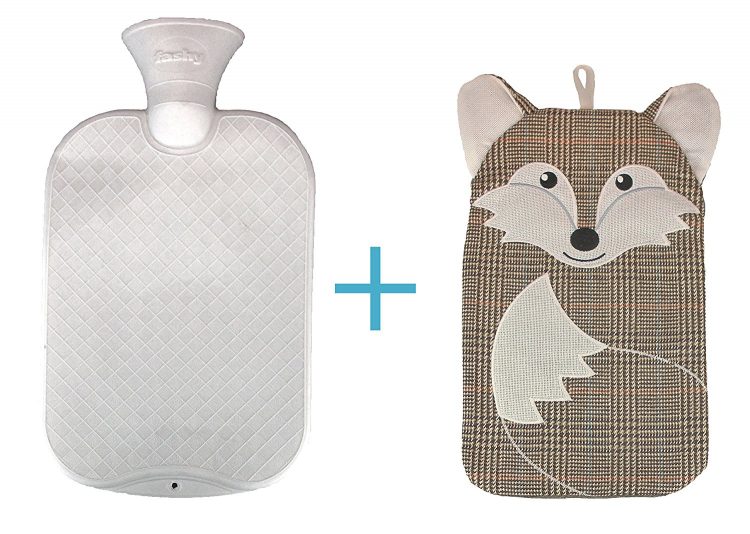 fashy hot water bottle with custom fox cover