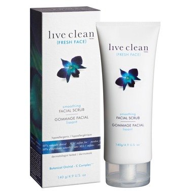 live clean fresh face smoothing facial scrub