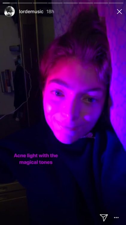 lorde instagram video about acne