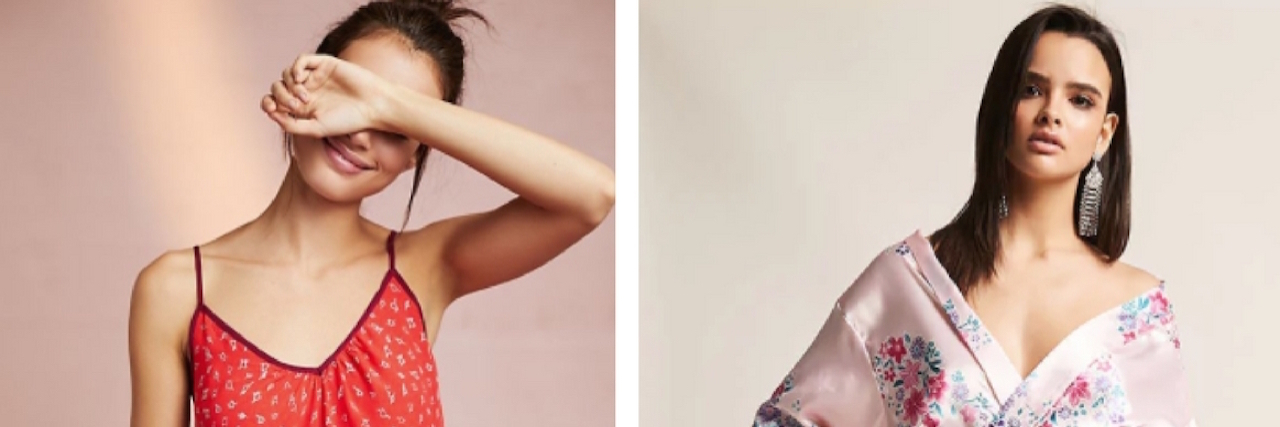 20 Beautiful Pairs of Pajamas For When You're Sick red tank and shorts pajamas and floral robe