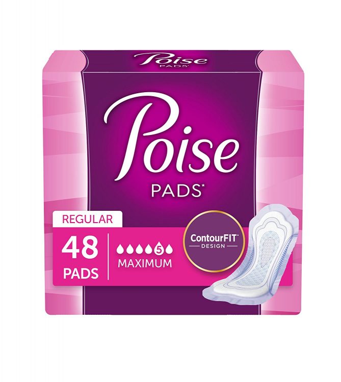 poise incontinence pads