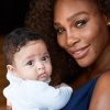 Serena Williams and her baby smiling