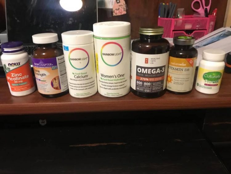 row of supplements