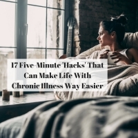 17 Five-Minute 'Hacks'That Can Make Life With Chronic Illness Way Easier photo of girl on chair under blanket with coffee cup