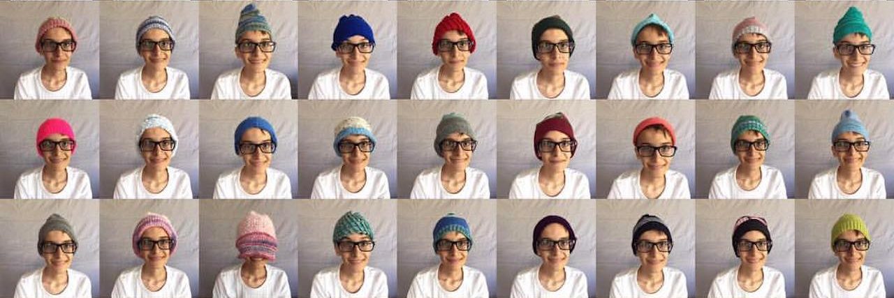 8 Life Lessons Bile Duct Cancer Patients and Caregivers Taught Me The ladies from my Mom-in-law's church knitted hats for Josh to donate to CHOC (a kids cancer charity). We made Josh model them before passing along.