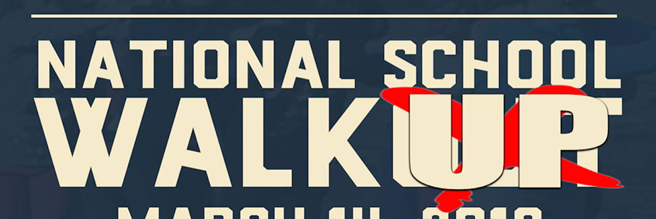 What 'Walk Up, Not Out' Gets Wrong About Mental Health Graphic reads: #Enough. National school walk up March 14, 2018
