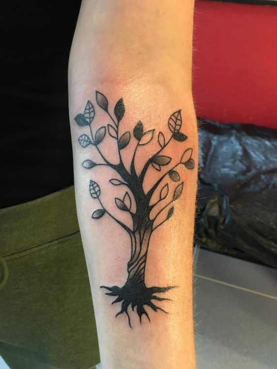 a tattoo of a tree